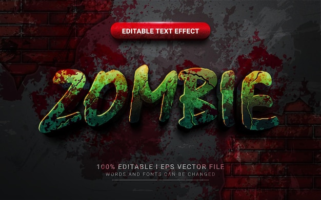 Zombie text effect