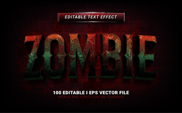 Zombie text effect