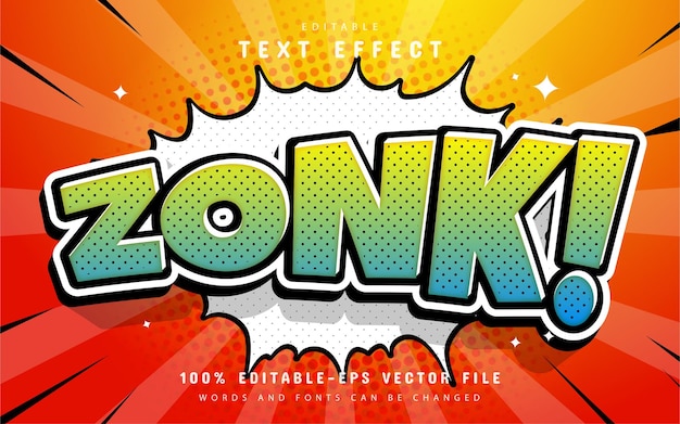 Zonk comic text effect editable