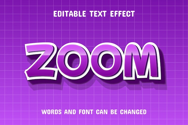 Zoom text 3d text effect